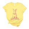 Simply Sage Market Happy Easter Bunny Outline Short Sleeve Tee - 2 of 4