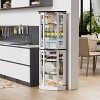 PAKASEPT 71'' Corner Display Curio Cabinet with LED Lights, 6-Tier Display Case with Glass Doors, Wine Cabinet for Collectibles, Liquor - 4 of 4