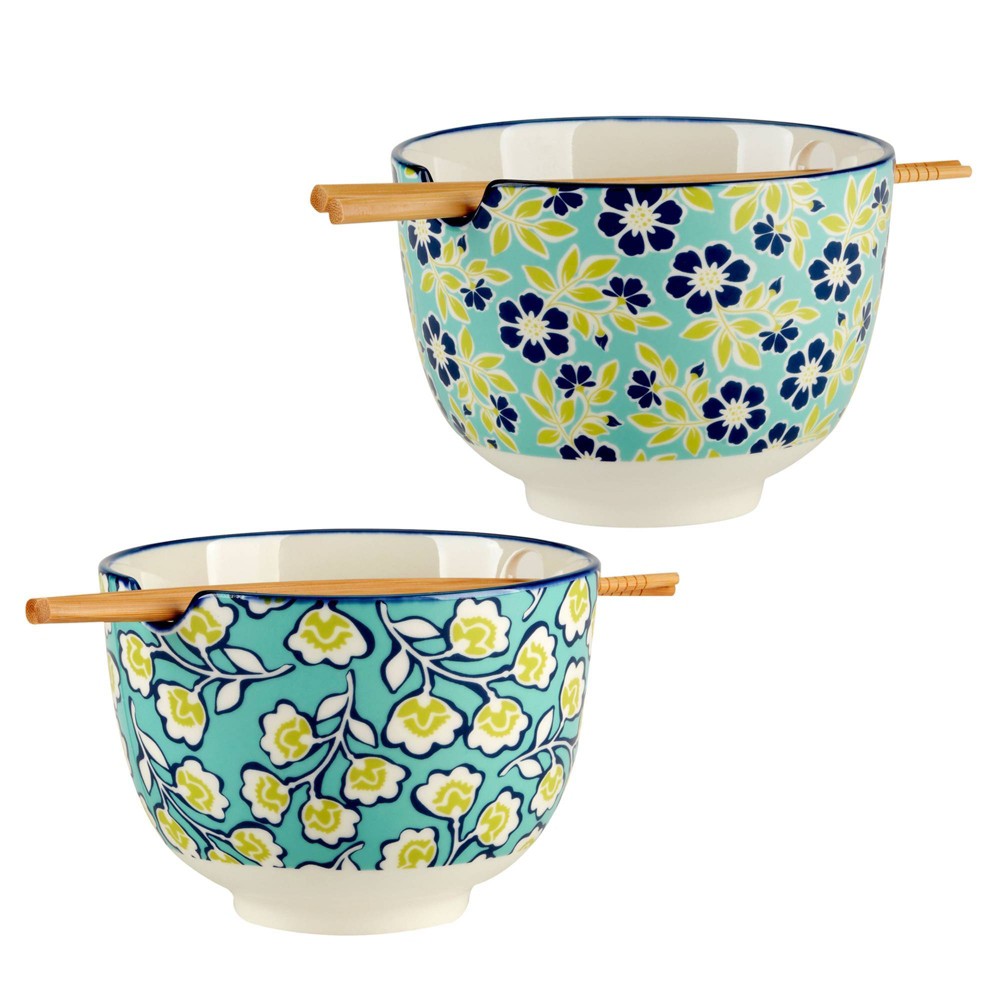 Photos - Other kitchen utensils Certified International Set of 2 26oz Tapestry Ramen Bowls 
