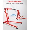 2-Ton Shop Crane with Lever, Hydraulic Folding Engine Hoist w/6 Steel Casters - Lift Car Transmissions, Boat Motors, Farm Equipment (Net Wt. 168 Lbs) - 4 of 4