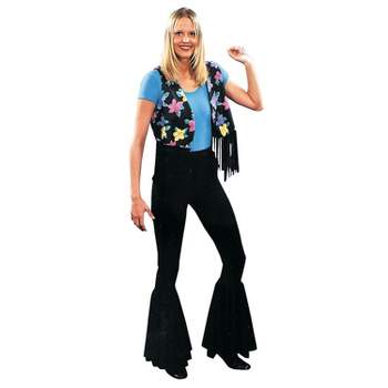 Halloween Express Womens 70s Bell Bottom Pants Costume - One Size Fits Most - Black