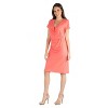 24seven Comfort Apparel Womens Short Sleeve Knee Length Dress - 2 of 4