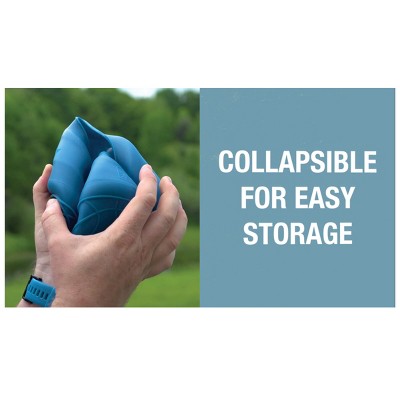Coastal Blue Silicone Splash-Free Dog Water Bowl