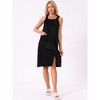 INSPIRE CHIC Women's Sleeveless Soft Lightweight Bathrobes Cute Knee Lenght Robe with Pockets - 3 of 4