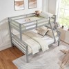 Kumasinova Bunk Bed with Thick Posts,Wood Bunk Bed with Ladder,High Guardrail for Kids Teens Bedroom,No Box Spring Needed - 2 of 4