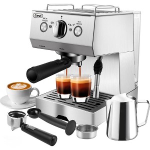 Gevi Espresso Machine 15 Bar Pump Pressure, Cappuccino Coffee Maker w/ Milk Foaming - 1 of 4