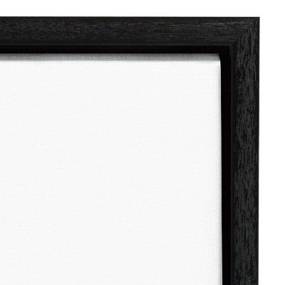 Black and Gray Canvas Print with Polystyrene Frame