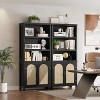 Bookshelf and Bookcase with Doors, 5 Tier Large Bookshelves, 71" Tall Bookshelf with Storage Cabinets for Home Office - 3 of 4