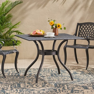 Outdoor Table, Bistro Table With Lightweight Aluminium Frame, Scratch -resistant 39" Outdoor Table