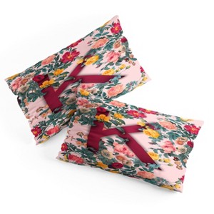 Deny Designs King Burcu Korkmazyurek Summer Botanical Monogram Pillow Shams - 1 of 3