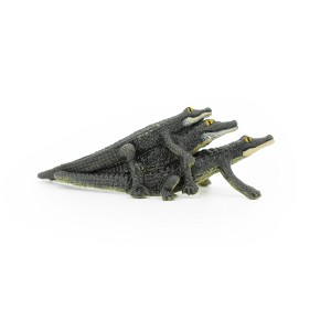 Collectible Wildlife Gifts | Alligator, 3 Juvenile Alligators, Rubber Toy Animal, Realistic Figure, Model,   Educational Gift,     2 1/2"    F1746 B77 - 1 of 4