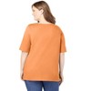 Woman Within Women's Plus Size Perfect Elbow-Sleeve Square-Neck Tee - 3 of 4