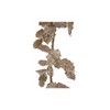 Storied Home Fabric Leaf Garland with Beads and Glitter, Gold Color and Ice Finish - 2 of 3