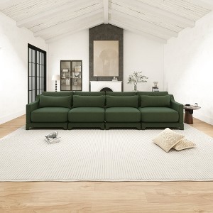 Christopher Knight Home Gloria 142" Chenille Upholstered 4 Seat Sectional Sofa - 1 of 4