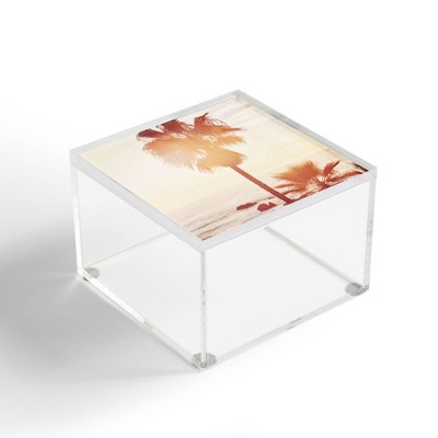 Bree Madden Sunray Palms 4" x 4" Acrylic Box - Deny Designs