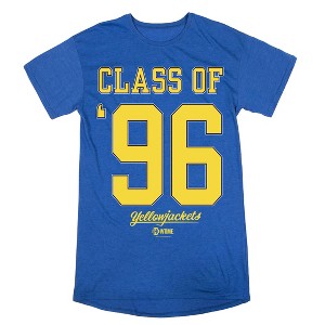 Yellowjackets Wiskayok High School Class of '96 Women's Royal Blue Short Sleeve Crew Neck Sleep Shirt - 1 of 2