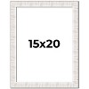 PosterPalooza | Sculpted White Picture Frame - UV Acrylic, Foam Board Backing, Hanging Hardware - 2 of 4