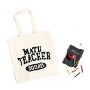 City Creek Prints Math Teacher Squad Distressed Canvas Tote Bag - 15x16 - Natural - 2 of 2