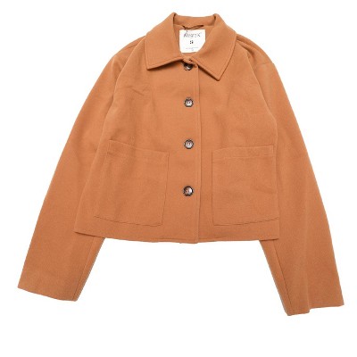 INSPIRE CHIC Women's Single Breasted Casual Turn Down Collar Long Sleeve Winter Pea Coat with Pockets
