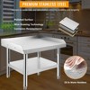 Equipment Grill Stand Table|Stainless Steel -1000 lbs Top Shelf, 220 lbs Bottom Shelf|Adjustable Legs with 2"Edge Baffle|Ideal for Kitchens - 3 of 4