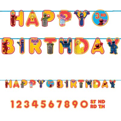 Birthday Express Sesame Street 2 Ribbon Letter Banner