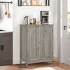 USIKEY Storage Cabinet with 2 Adjustable Shelves & 2 Doors, Bathroom Storage Cabinet, Entryway Cabinet for Living Room, Home Office - 4 of 4