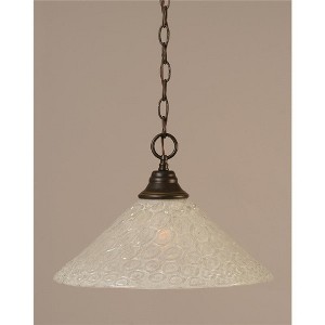 Toltec Lighting Any 1 - Light Pendant in  Dark Granite with 16" Italian Bubble Shade - 1 of 1