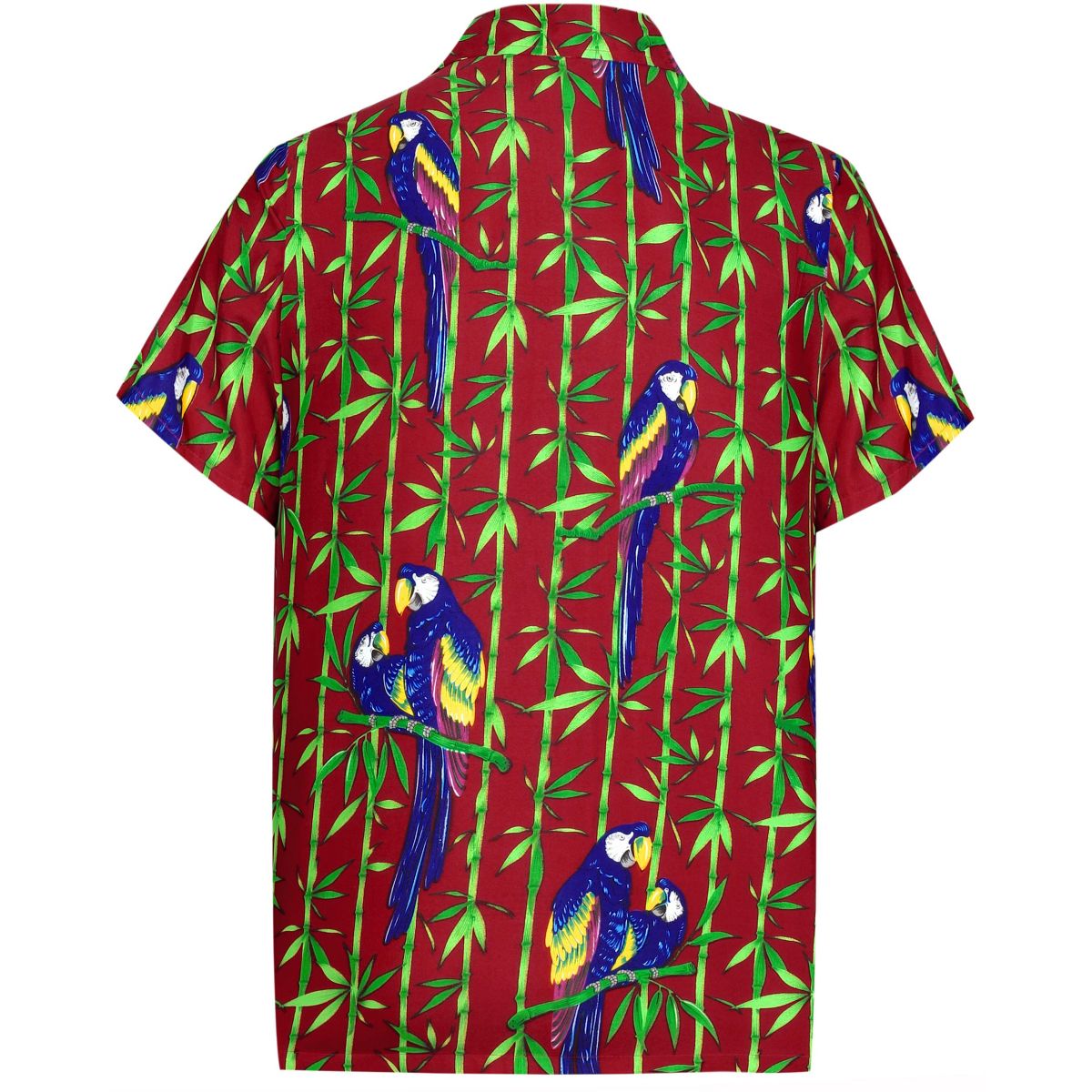 LA LEELA Mens Hawaiian Shirts Short Sleeve Button Down Shirt Men's Tropical Shirts Casual Holiday Summer Party Caribbean Shirts Funny 7XL Red,Tree - thumbnail 2