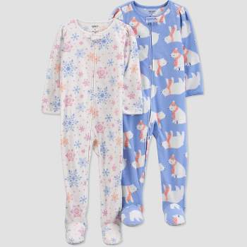 Carter's Just One You®️ Toddler Girls' 2pk Fleece Footed Pajama