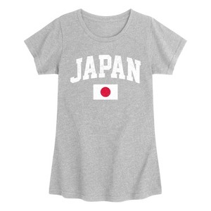 Girls' - Instant Message - Japan Flag Fitted Short Sleeve Graphic T-Shirt - 1 of 4