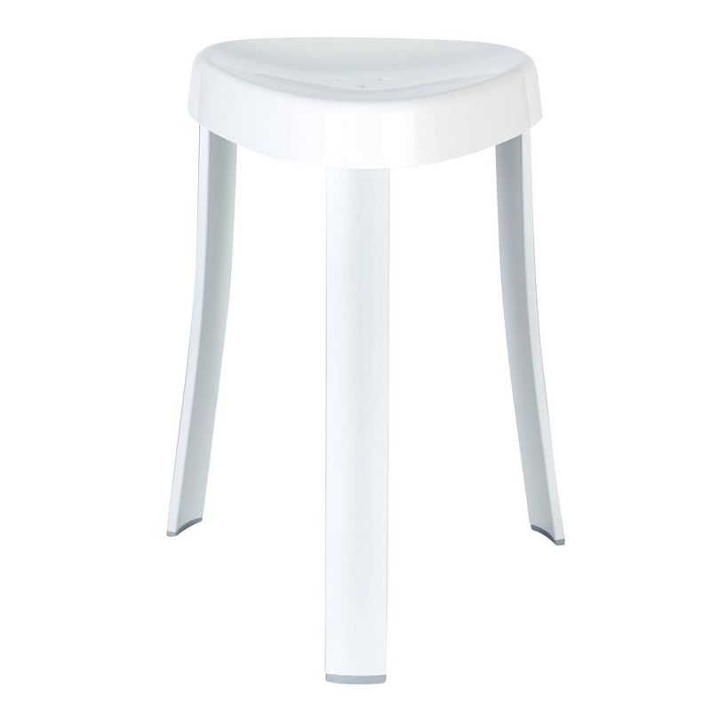 Spa Seat Shower Stool with Rust Proof Aluminum Legs White - Better Living Products, 3 of 8