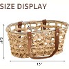 Farmhouse Egg Basket, Handmade Wicker Hyacinth Egg Collecting Basket with Handle for Fresh Eggs - 2 of 4
