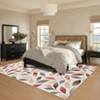 Contemporary Area Rug 8×10 Modern Floral Washable Living Room Rugs with Non Slip Backing Foldable Low Pile Soft Botanical Accent Throw Carpet - 4 of 4