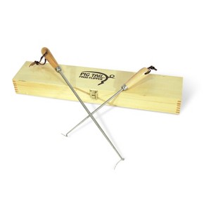 Jaccard Pig Tail Food Flipper Combo W/Gift Box, 19" & 12", Hardwood Handles - 1 of 1