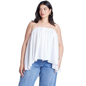 ELOQUII Women's Plus Size Cascading Tube Top - 1 of 4