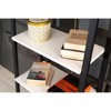 TOAOTBNBO 4 Tier Leaning Ladder Bookcase, Upright Narrow Bookshelf for Tight Spaces Decorative Metal Shelves with Storage Cabinet - 4 of 4