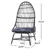VYNXARIA Elegant Basket-Shaped Patio Chair - Cozy Retreat for Modern Spaces,Gray - 4 of 4