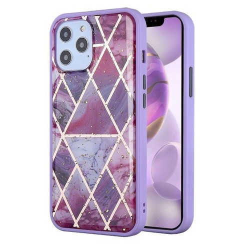 Airium Hybrid Case For Apple Iphone 12 Pro Max 6 7 Purple Marbling Purple Target