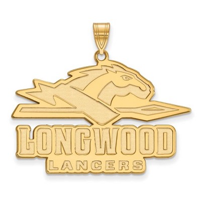 Black Bow Jewelry 10k Yellow Gold Longwood Lancers NCAA Extra Large Pendant