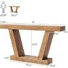 Modern Farmhouse Console Table with 2 Shelves, Extra-Long Narrow Sofa Table for Behind Couch, Entryway Hallway & Living Room - 2 of 4