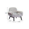 Christopher Knight Home Audrey Modern Rubberwood Upholstered Armchair - 3 of 4
