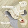 Scalloped Rug with Non Slip Backing, Low Pile Foldable Bordered Mats for Living Room, Bedroom - 3 of 4