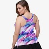 Calypsa Women's Maya Tankini Swim Top With Built-in Bra - 2 of 4