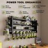 WOWLIVE Power Tools Organizer Wall Mount, Cordless Drill Organizer, 4 Layers Tool Rack for Garage, 8 Drill Holders, TR002 - 2 of 4