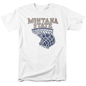 Montana State University Basketball Hoop Adult T-Shirt Athletic Heather - 1 of 4