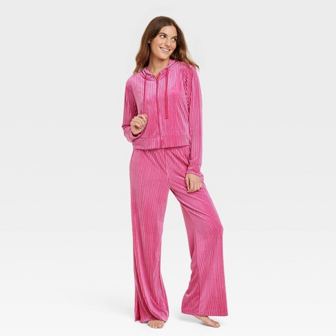 Colsie™ Xl Women\'s Hooded Zip-up Pink Target : Velvet Sweatshirt -
