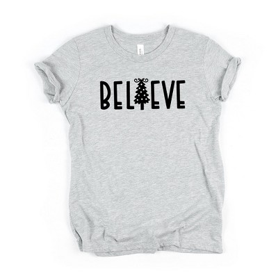 The Juniper Shop Believe Tree Toddler Short Sleeve Tee