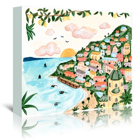 Americanflat 3 Piece 16x20 Wrapped Canvas Set - Portofino by Sabina Fenn -  Coastal Wall Art : Target