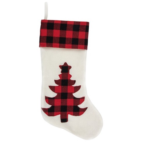 Christmas Stockings, Red And Black Buffalo Plaid Christmas Decor