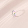 Girls' Rainbow Enamel Hearts Sterling Silver Ring - In Season Jewelry - 4 of 4